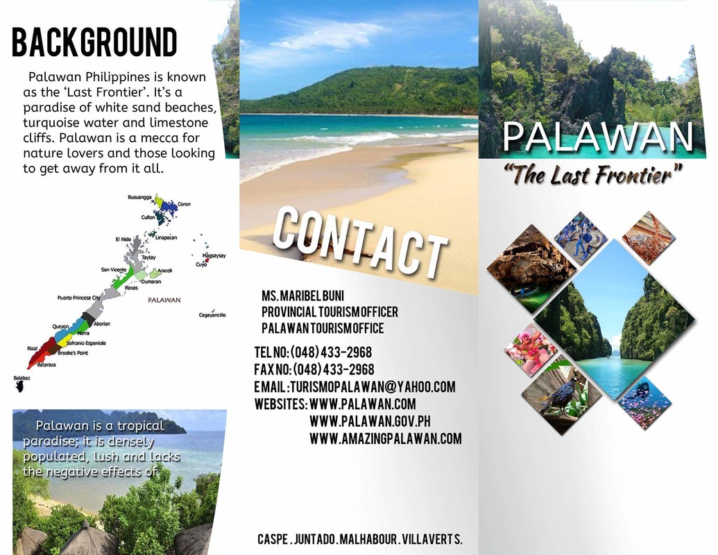 example of travel brochure in palawan